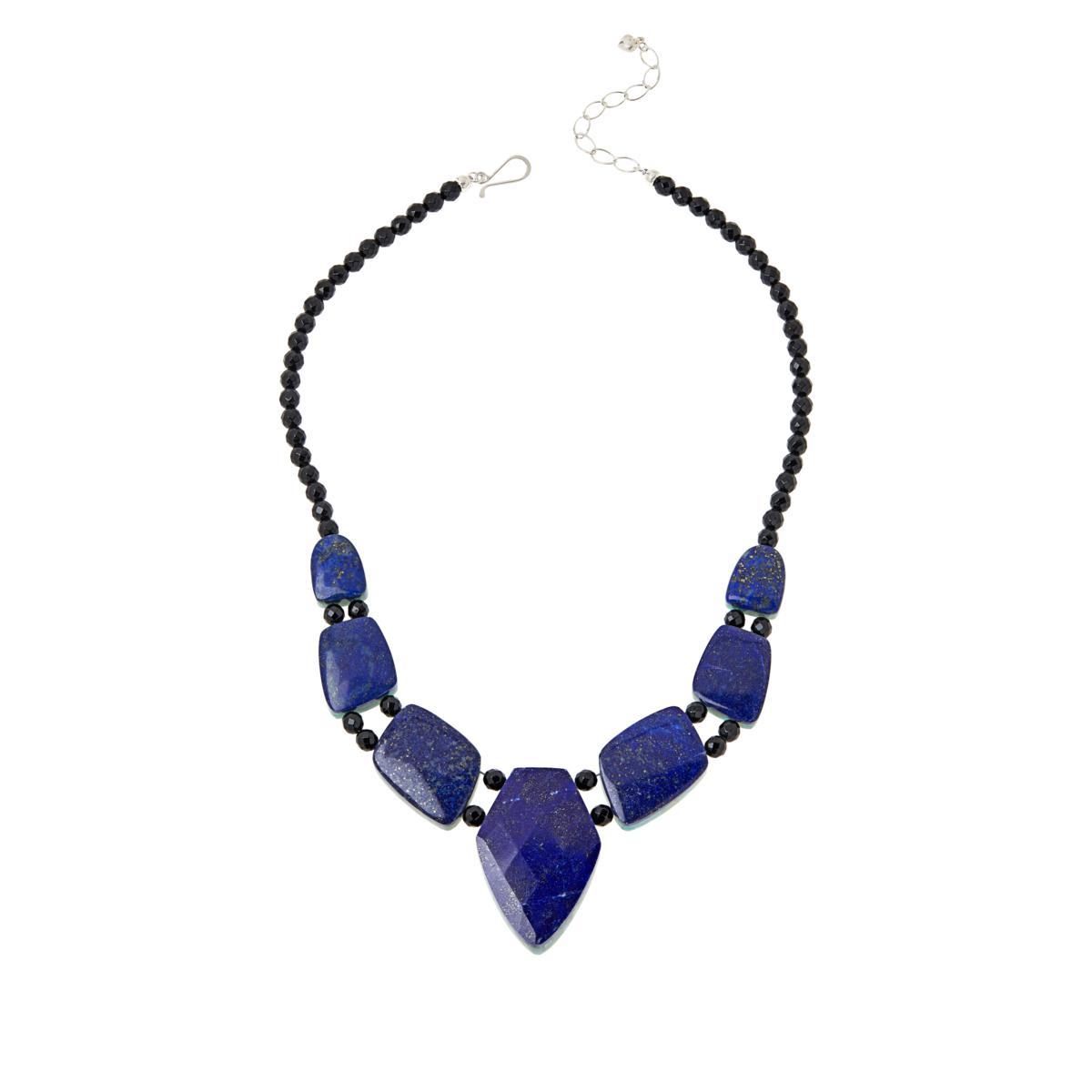Jay King Sterling Silver 18" Blue Lapis Statement Necklace