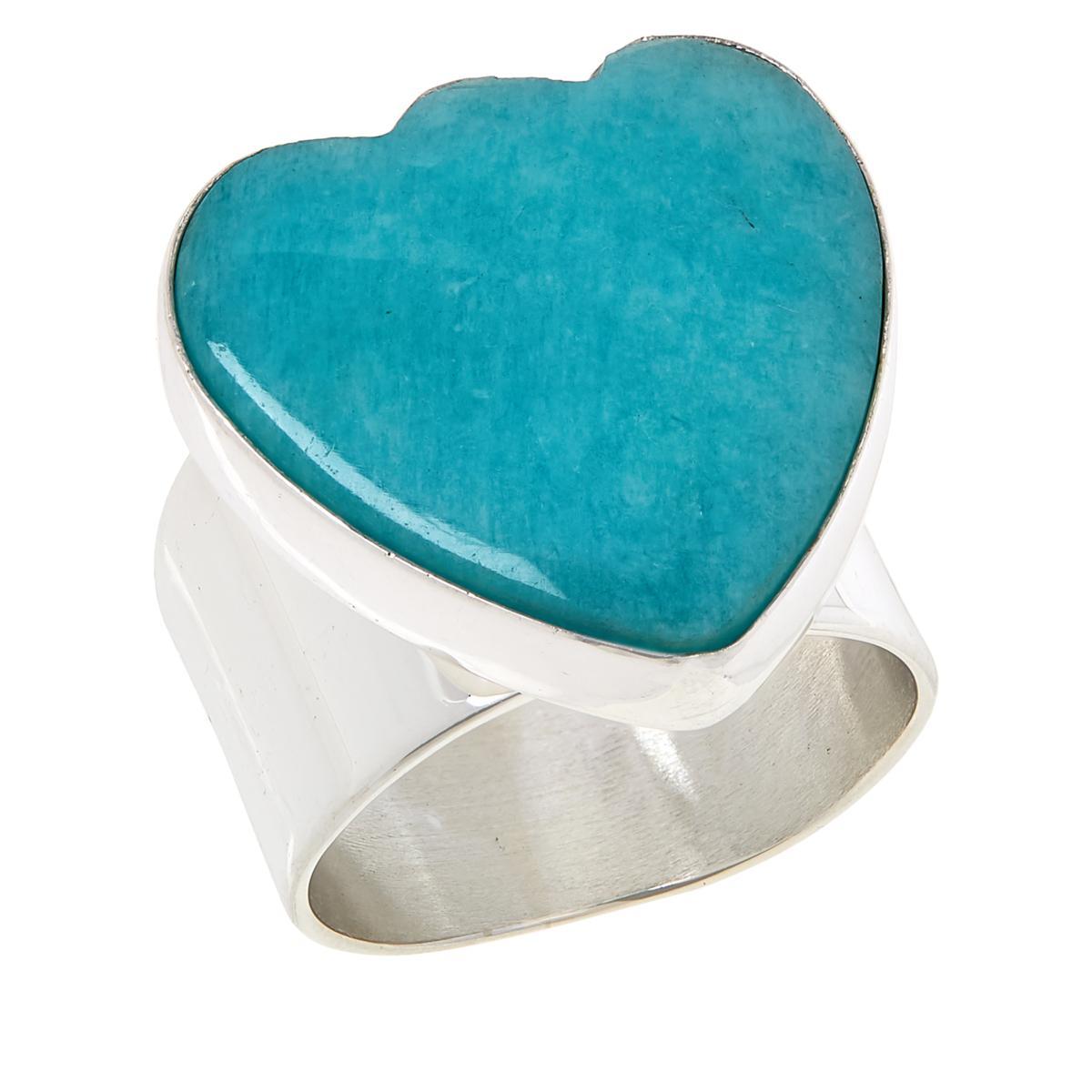 Jay King Sterling Silver Size 7 Blue Amazonite Cocktail Ring