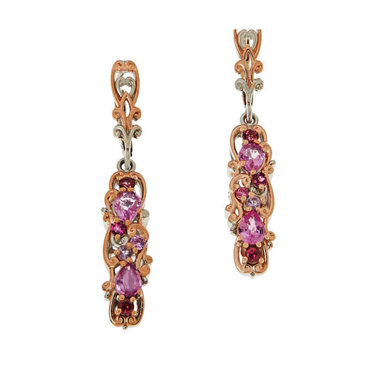 Gems by Michael Sterling Silver Purple Rhodolite Drop Earrings