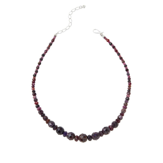 Jay King Sterling Silver 18" Purple Sapphire Beaded Necklace