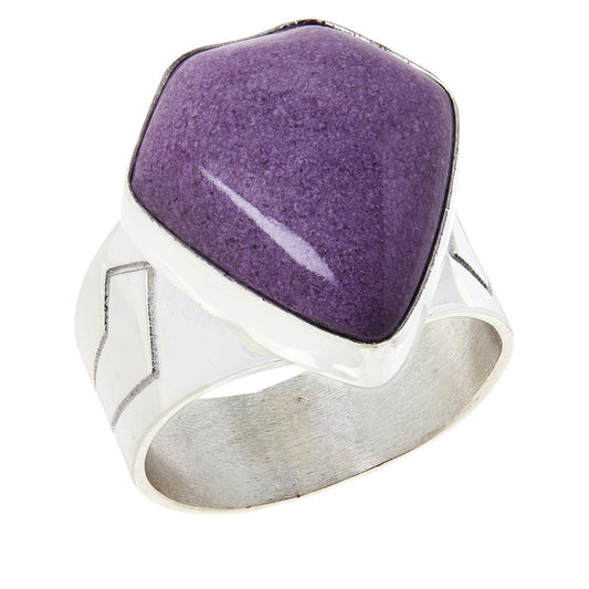 Jay King Sterling Silver Size 6 Purple Stichtite Cocktail Ring