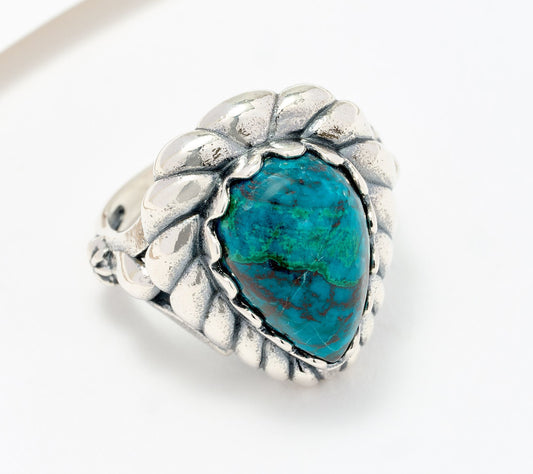 American West Size 5 Chrysocolla Cocktail Ring