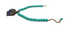 Heidi Daus "Parade" Beaded Crystal & Enamel Elephant Necklace, 18"