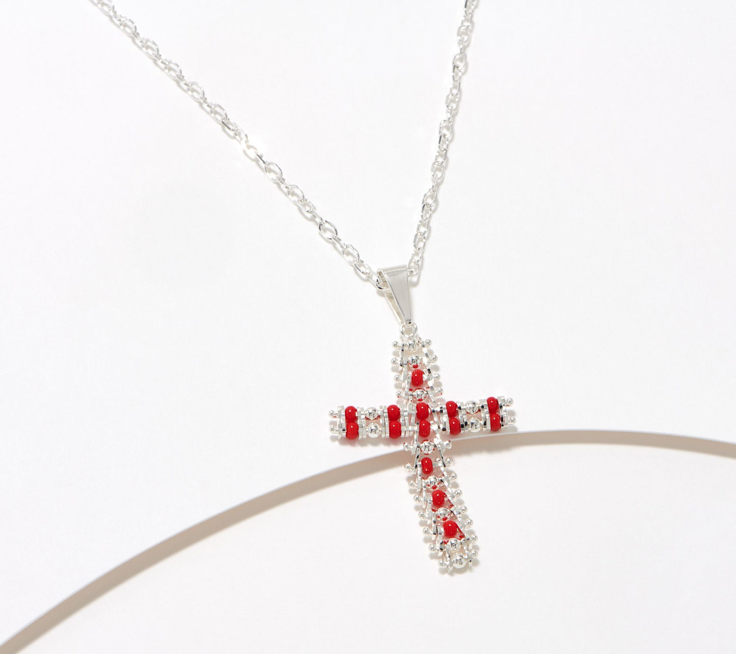 IMPERIAL 925 Sterling Silver RED WHEAT LINK Necklace