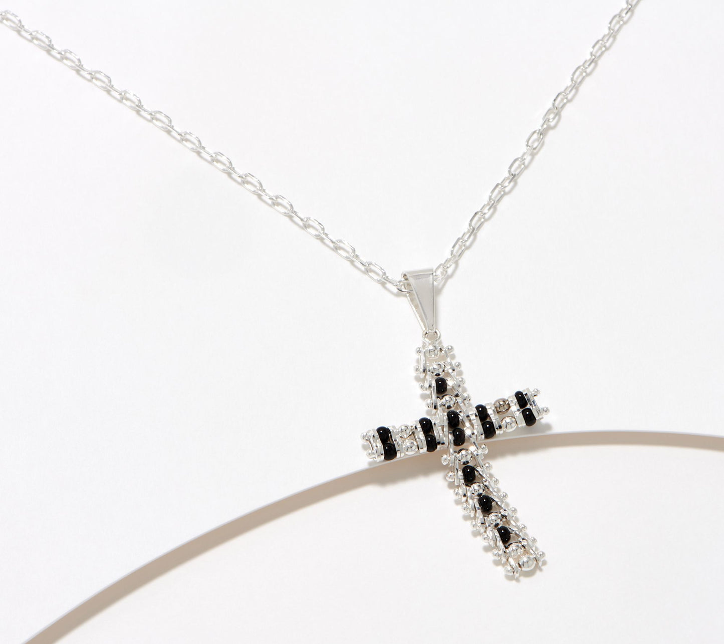 IMPERIAL 925 Sterling Silver BLACK WHEAT LINK Necklace