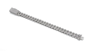 Duhaas 10mm Moissanite Cuban Link Bracelet 7" 50g ? 925 Sterling Silver, DEF-VVS Certified, Rhodium-Plated, Hypoallergenic, Gift-Ready Luxury Jewelry for Men & Women