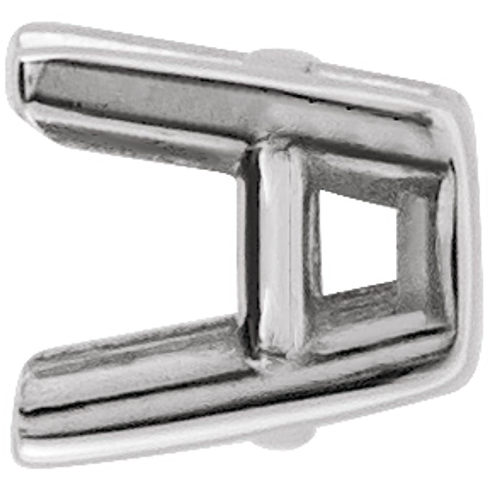 18K White 3 mm Round 4-Prong Earring Setting