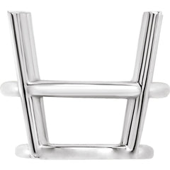 Sterling Silver 9 mm Round 4-Prong Earring Setting