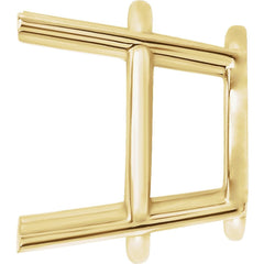 14K Yellow 9 mm Round 4-Prong Earring Setting