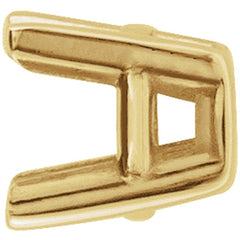 18K Yellow 4 mm Round 4-Prong Earring Setting