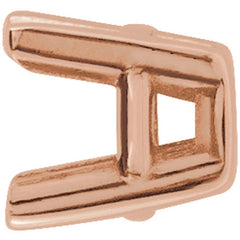 14K Rose 3.5 mm Round 4-Prong Earring Setting