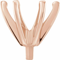 14K Rose 10.7-10.9 mm Round 6-Prong Low Peg Setting