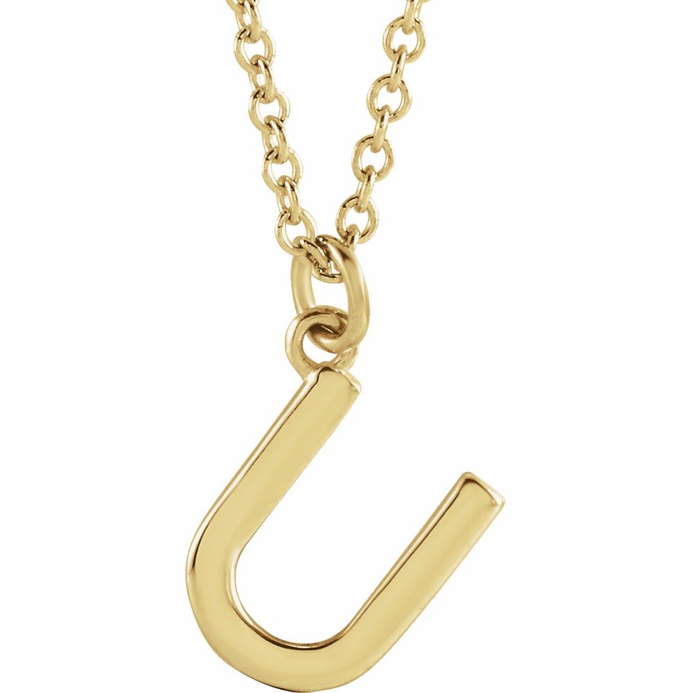 Yellow gold Initial 18" Necklace