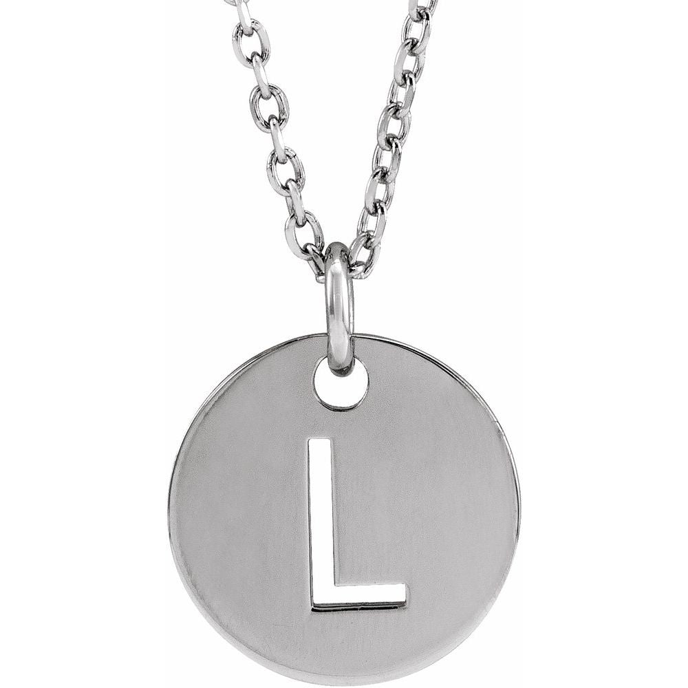 Sterling Silver Initial 16-18" Necklace
