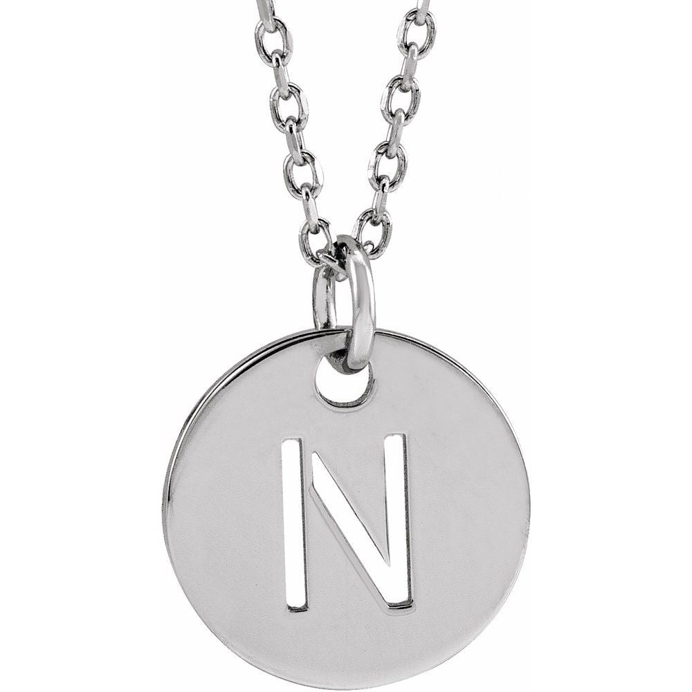 Sterling Silver Initial 16-18" Necklace