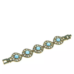Pulsera de línea de cristal azul aguamarina "How Suit It Is" de Heidi Daus, 19 cm