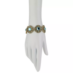 Pulsera de línea de cristal azul aguamarina "How Suit It Is" de Heidi Daus, 19 cm