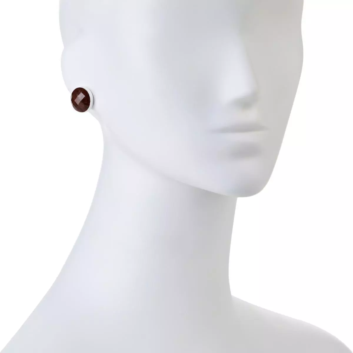 Jay King Brown Cloudy Sunstone Sterling Silver Stud Earrings