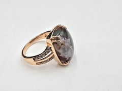 Gem Discoverer 14k Rose Gold Cushion Cut Aquaprase & Diamond Ring, Size 10