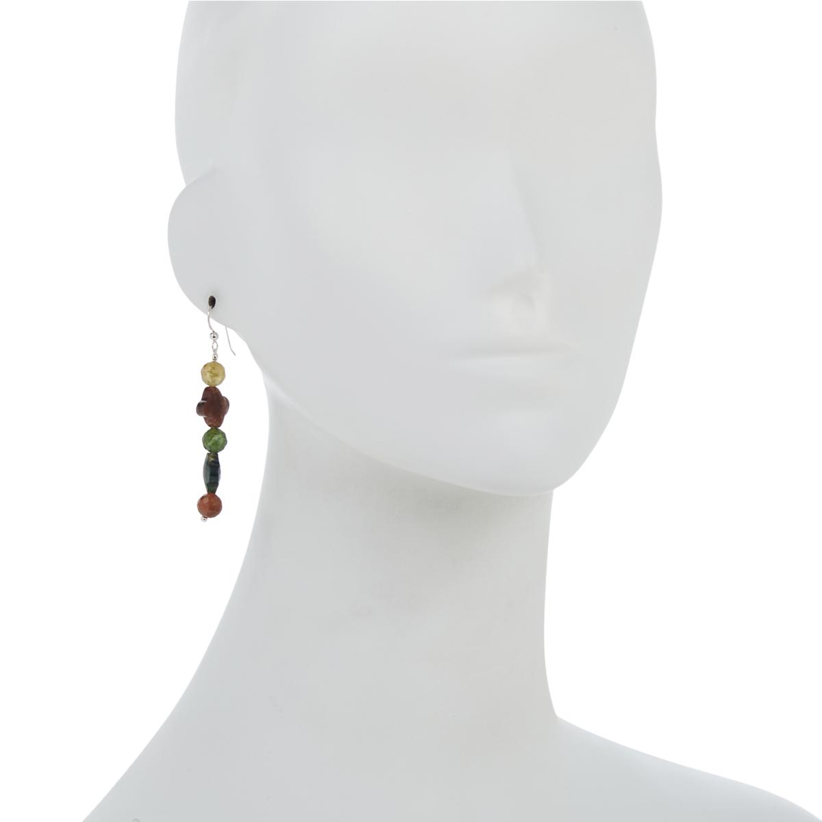 Jay King Sterling Silver Indian Chalcedony Sterling Silver Drop Earrings