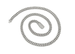 Duhaas 6mm Moissanite Cuban Link Chain Necklace 18" | Sterling Silver 925 | 48g | 11 CTTW | Diamond Tested & Certified | Hip Hop | Sold