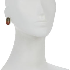 Pendientes Jay King de plata de ley con jaspe rojo. 2,5 cm.