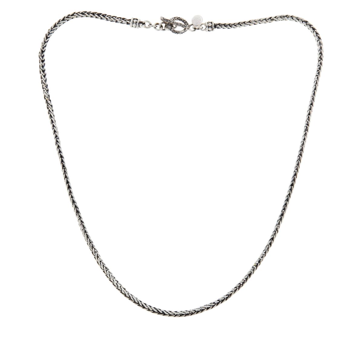Bali Designs Toggle Clasp Foxtail Link Chain Necklace 20"