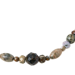 Jay King Sterling Silver Multi-Color Orbicular Chalcedony Bead Necklace