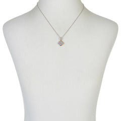 Collar de plata de ley bicolor con circonitas blancas de 45,7 cm, de Gems by Michael Valitutti