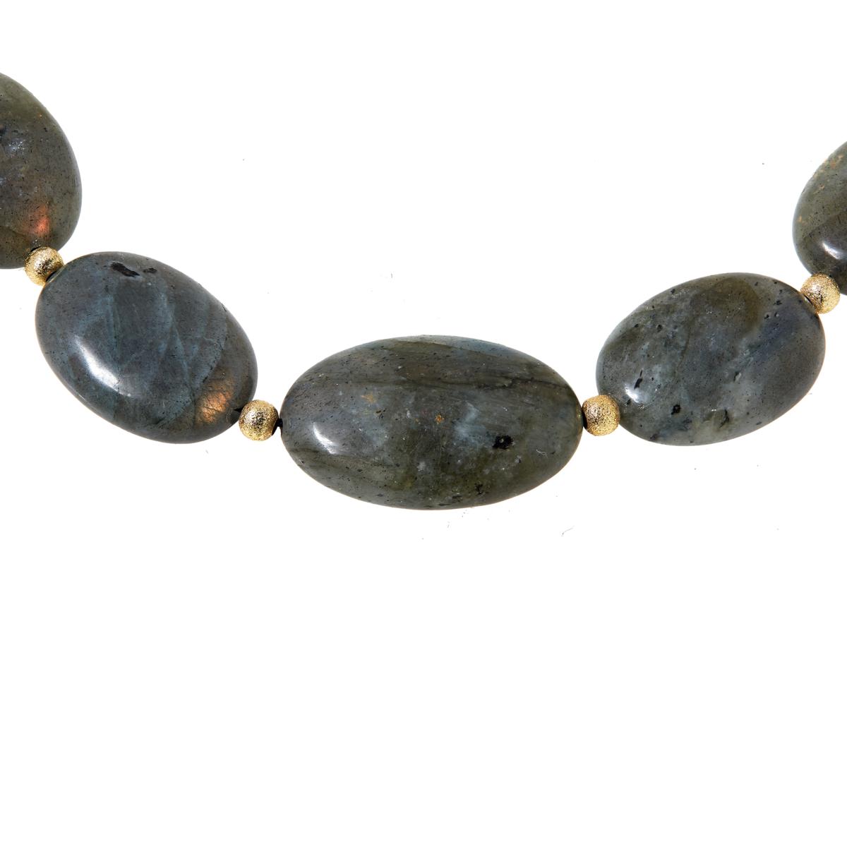 Connie Craig Carroll Eva  Labradorite Beaded Necklace, 20"