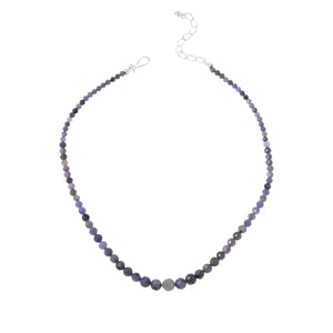 Jay King Sterling Silver Tanzanite Faceted Bead Necklace, 18"