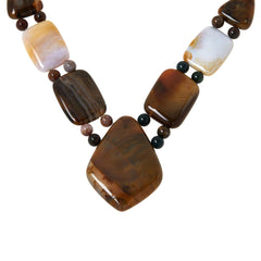Jay King Sterling Silver Opal in Chalcedony & Jasper Beaded Necklace, 18"