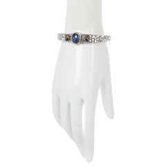 Brazalete Bali RoManse de plata esterlina con labradorita y múltiples gemas, 16,7 cm