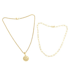 Bellezza Bronze Paperclip & Rope  "Bee" Pendant Necklaces, 18"/20"