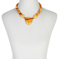 Jay King Sterling Silver Orange Jasper Statement Necklace. 18"