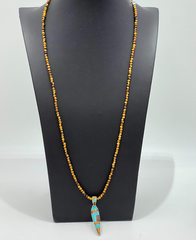 Jay King Sterling Silver Tiger's Eye & Turquoise Beaded Pendant Necklace, 32"