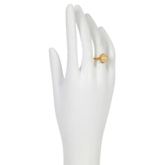 Kwan Collections Goldclad Golden South Sea Pearl & Zircon Ring. Size 7