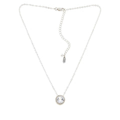 Herkimer Mines 10mm Sterling Silver Round Pendant Necklace, 16" +3"