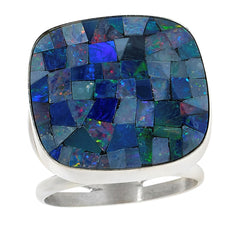 Jay King Sterling Silver Micro Opal Inlay Ring, Size 6