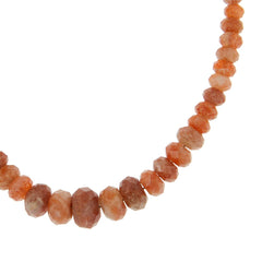 Jay King Sterling Silver Red Sunstone Beaded Graduated Necklace, 18"