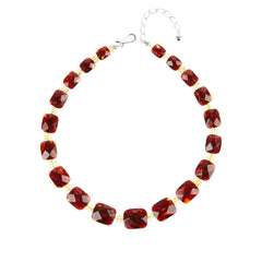 Jay King Sterling Silver Brown & Yellow Amber Necklace, 18"