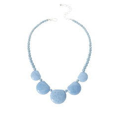 Jay King Sterling Silver Blue Chalcedony Statement Necklace, 18"
