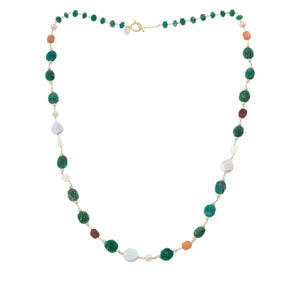 Rarities Sterling Silver GoldPlated Amazonite, Cultured Pearl & Moonstone Necklace