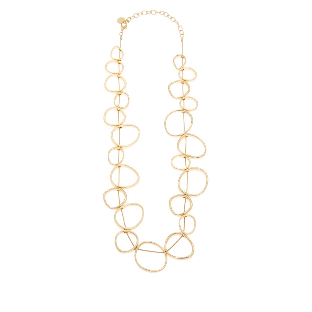 R.J. Graziano Goldtone Elements of Style Open Circle Necklace, 22"