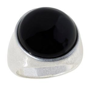 Marla Wynne Silvertone Cabochon Ring, Size 5