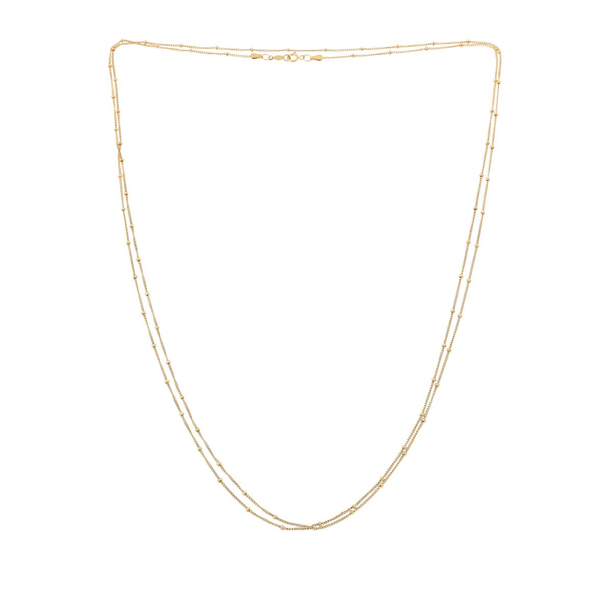 Made by Malyia Perpetual 14K Gold-Filled Beaded Chain Wrap Necklace, 50"