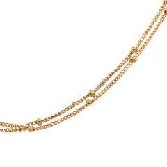 Made by Malyia Perpetual 14K Gold-Filled Beaded Chain Wrap Necklace, 50"