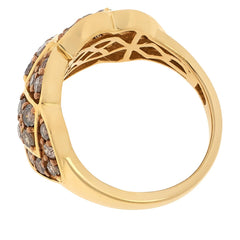 Colleen Lopez Sterling Silver Goldclad 1.50ctw Champagne Diamond  Ring, Size 7