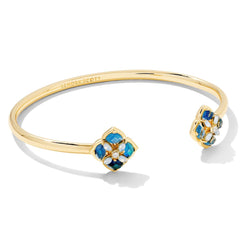 Kendra Scott Goldtone Dira Blue Stone Cuff Bracelet, 6-1/2"