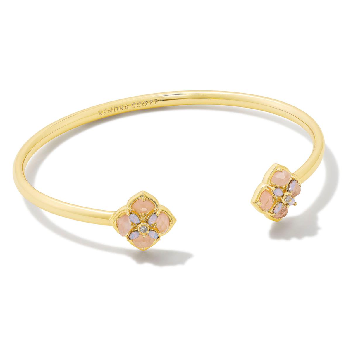Kendra Scott Goldtone Dira Pink Stone Cuff Bracelet, 6-1/2"